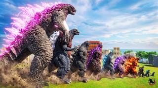 EVOLUTION OF GODZILLA vs SHIMO ARMY! Who is the Strongest Titan? | Animal Revolt Battle Simulator