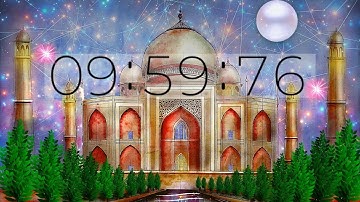 Taj mahal countdown timer 10 minutes with gentle chime ending