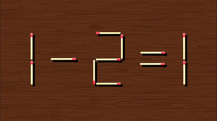 Move only 1 stick to make equation correct, Matchstick Puzzle