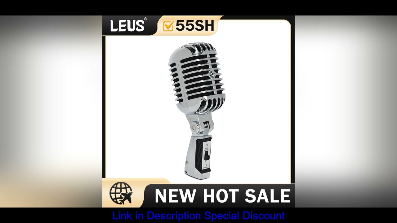 LEUS LAC50 - 55SH Professional Wired Vintage Classic Microphone Dynamic Vocal Mic Microphone For Liv