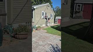 Pressure washing customer didn't remove shutters as per our agreement violation