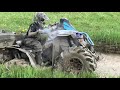 Tried a can am Renegade 1000 R, and outlander 570 let the mud fly. Kawasaki 50cc at the end