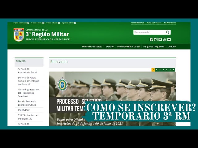 Exército 3ª Região Militar divulga edital de processo seletivo