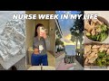 Week in my life as a nurse  pals certification class 12 hr shift meal prepping unboxing haul