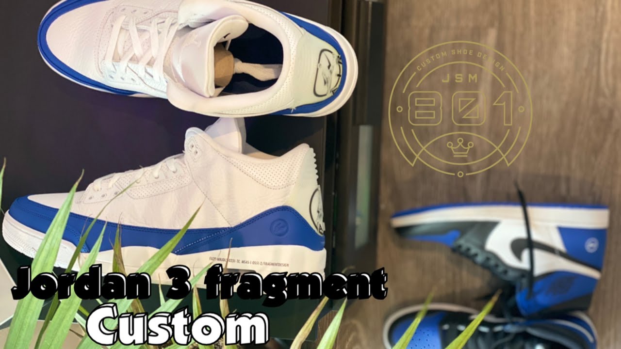 fragment jordan 3 custom