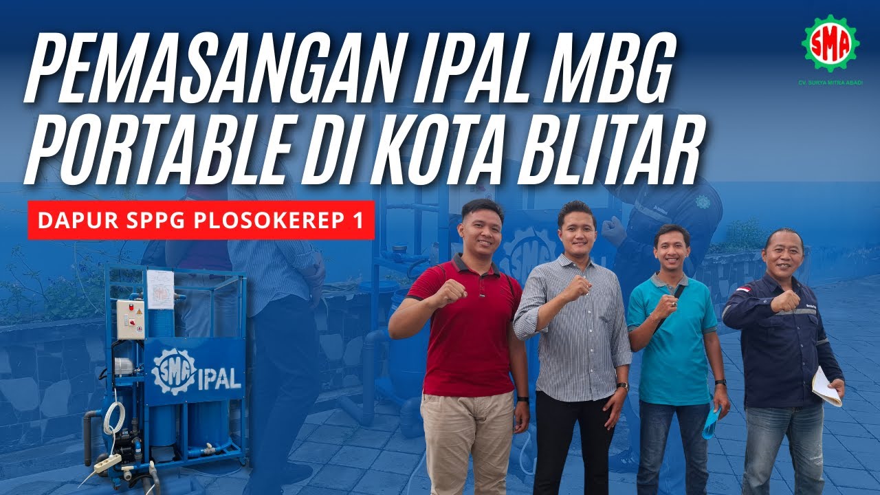 PEMASANGAN IPAL MBG PORTABLE DI KOTA BLITAR - DAPUR SPPG PLOSOKEREP 1 | KONTRAKTOR IPAL