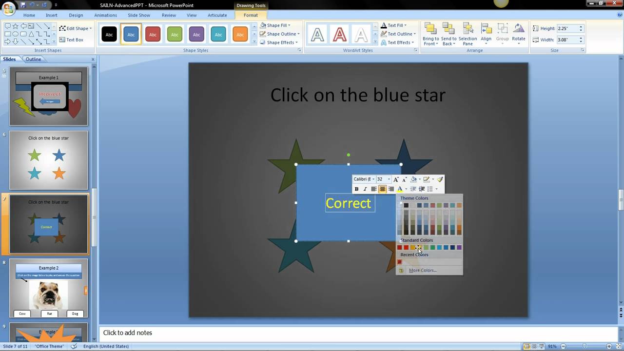 Part 2 - Interactive questions in PowerPoint - YouTube