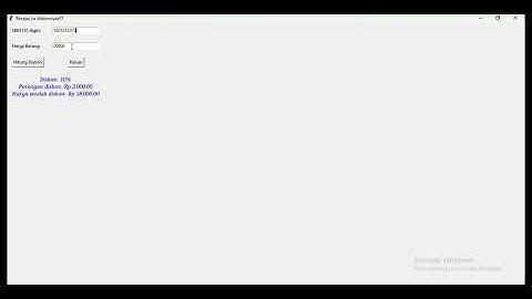 Program Python GUI dengan menggunakan Library Thinker - Menghitung diskon Belanja 