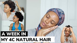 How I moisturize and care for my 4C hair during the week