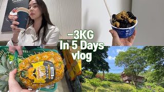 DIET VLOG) -3kg weight loss in 5 days/Healthy and realistic what I eat in a week