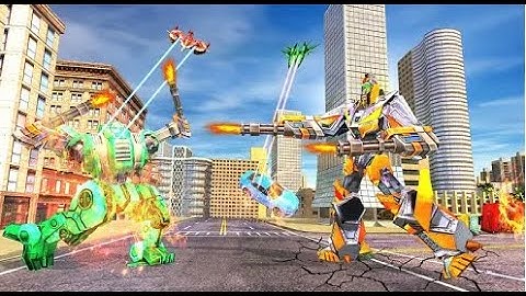 Rhino Robot Transform Car Part-2 | Rescue City Robot Fight Android GamePlay | By Game Crazy