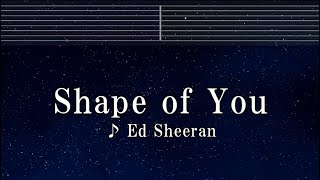 Practice Karaoke♬ Shape of You - Ed Sheeran 【With Guide Melody】 Instrumental, Lyric, BGM Resimi