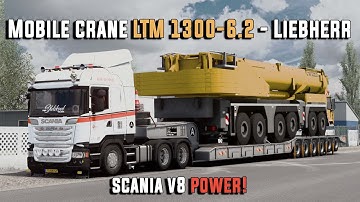 SCANIA LOWLOADER 6 Axles Mobile crane LTM 1300-6.2 - Liebherr