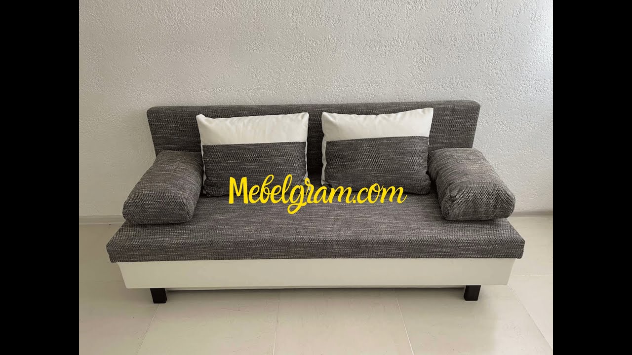 Прямой диван кровать МИРА. Еврокнижка - YouTube