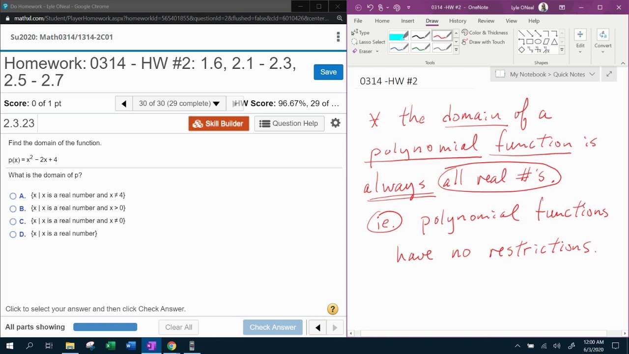 College Algebra Coreq - HW 2: Question 25 - MyLab Math - YouTube