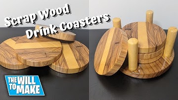 How To Make Simple Scrap Wood Drink Coasters | Woodworking | DIY | The Will To Make