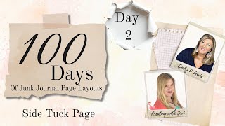 100 Days of Junk Journal Page Layouts Day 2 | Side Tuck Page