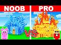 Mongo and Axy Modern ELEMENTAL HOUSE Build Challenge in Minecraft!