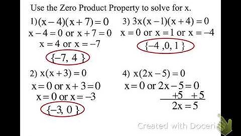 (6.8) Video -  Solving Polynomials with Zero Product Property