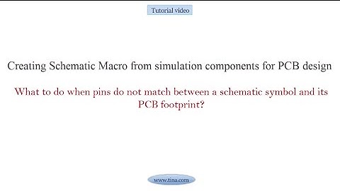 Creating Schematic Macro from simulation components for PCB design