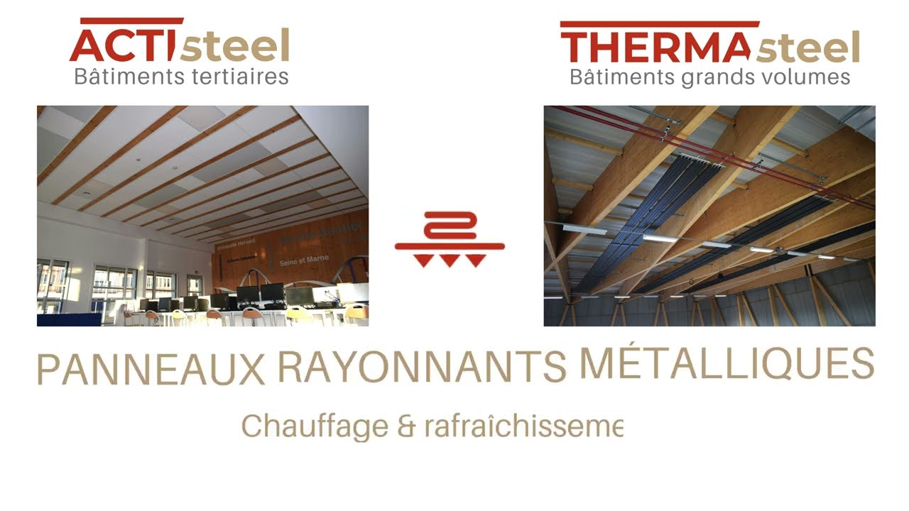 Panneaux rayonnants métalliques ACTIsteel et THERMAsteel au gymnase de Mennecy