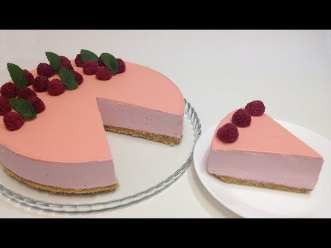 ТОРТ без ВЫПЕЧКИ МАЛИНОВЫЙ МУСС (cake without baking raspberry mousse)