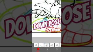 Sonic Running : Down Pose #sonicthehedgehog #sonic #tutorial #animation #ibispaintx #sonicanimation