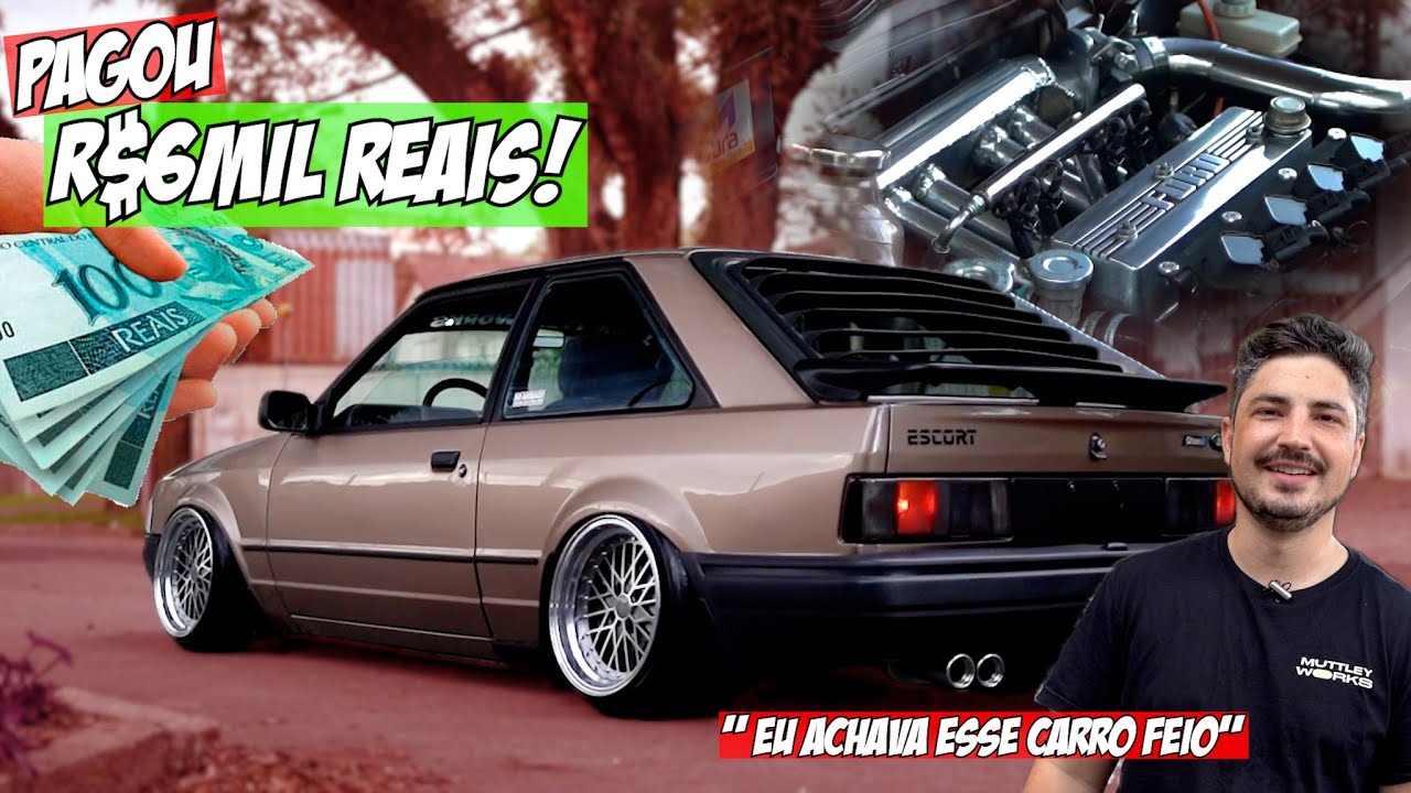 FORD ESCORT L 1990 MARROM COM DESTALHES EXCLUSIVOS - SUSPENSÃO A AR - RODAS FABRICADAS SOB MEDIDA