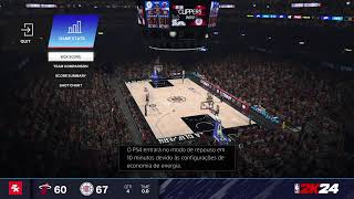 Clippers vs Bulls NBA 2K24 PS4 gameplay em português sem comentário PS4