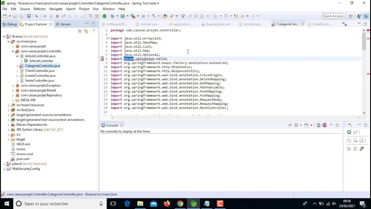 Import Javax.validation.valid