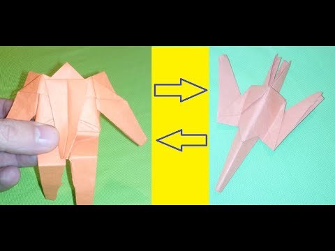 How to make Paper Transformer , Origami  (Plane - Robot )