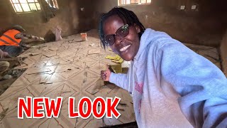 BIG NEWS!!,FINALLY FIXING TILES AT OUR MUM'S DREAM HOUSE IN THE VILLAGE KENYA 🇰🇪