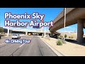Driving in phoenix 4k  sky harbor airport july 2022