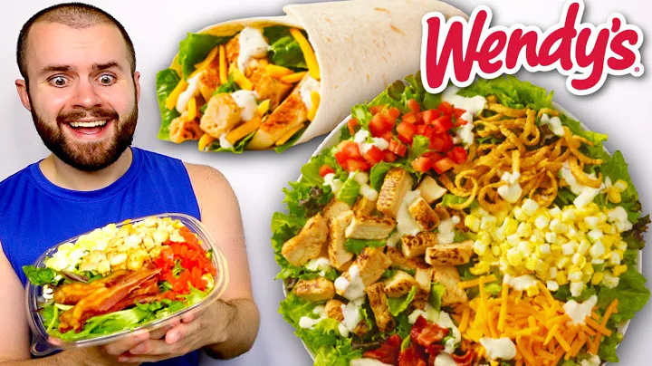Trying Wendy's NEW Chicken Ranch Wrap + Cobb Salad! Honest Review... Grilled!