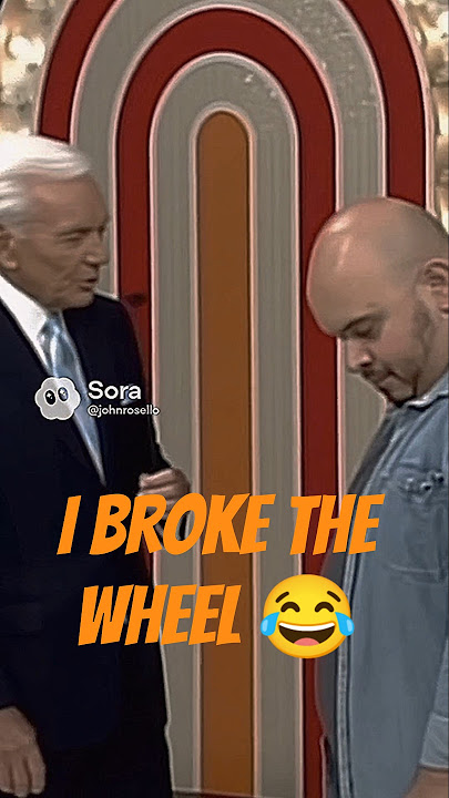 I Broke The Wheel 😂 #thepriceisright #sora #bobbarker #funnyvideo #viral