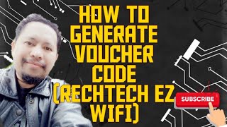 How To Generate Voucher Code Rechtech Ez Wifi Vendo