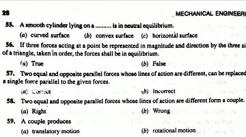 Engg. Mechanics Objective Part #2