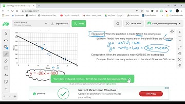 Bivariate Data: Making Predictions (Interpolation vs. Extrapolation)