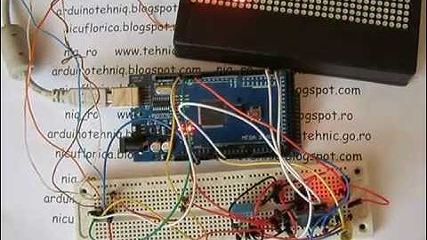 weather station on 32x8 led display drived by MAX7219