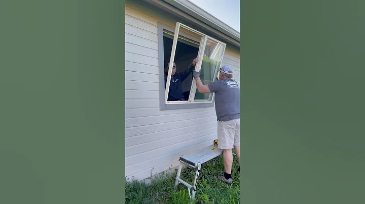 Window replacement, needs caulk for a finished look🪟🏡🤩 #replacement #windows #install #smallbiz