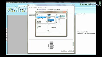 Barcode Label Maker Software: How to change font and color setting of barcode