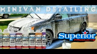 Minivan Detailing Using Superior Detailing Products