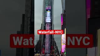 Waterfall - NYC  • 3D Billboard @ One Times Square Building, Manhattan #shorts