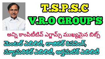 TSPSC vro groups all competitve exams important bits with answers