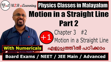 Plus One Physics | Motion in a Straight Line | Chapter 3 | Malayalam | Class 11 Physics | Part 2