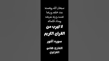القران الكريم#59#تلاوه القران الكريم النور بصوت القارئ هاني الغزاوي#تلاوة_القران_الكريم_سورة_النور_#