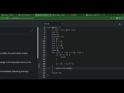 Dracula Eats   Problems | CodeChef Starters 105 | CodeChef Contest