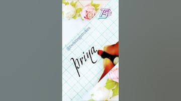 Priya ❤️ Name in Beautiful Italic Calligraphy Art #nameart #italiccalligraphy #calligraphyart #art