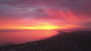 Sunset at La Paloma, Uruguay, shot with DJI Mini 2