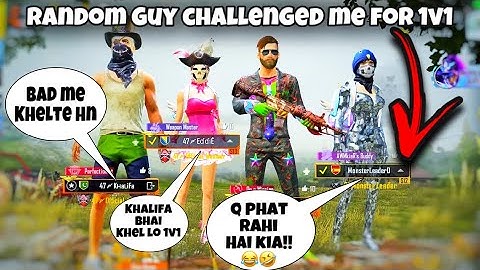 Random guy challenged me for 1v1 , see what happend , watch till the end!!